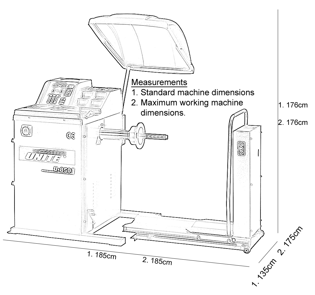 Redback 850 24" Commercial Wheel Balancer for Truck and Bus