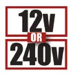 12 V or 24 V