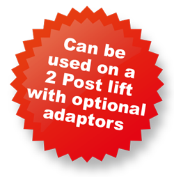 Can be used on a two post lift with adaptors