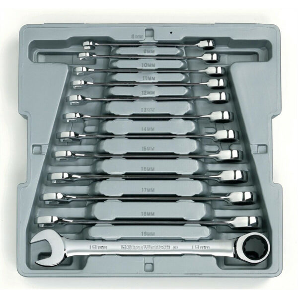 GearWrench 12pc Combination Ratcheting Wrench Set Metric