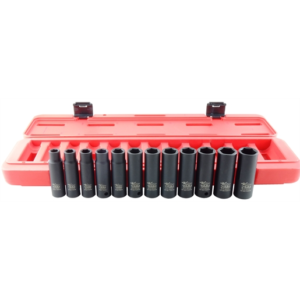 12pc Impact Deep Metric Socket Set 1/2 Drive