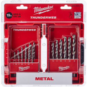 Milwaukee HSS Thunderweb Drill Set - 19pcs