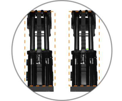 Synchronised hydraulic cylinders system