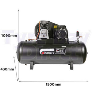 PX3/200-SRB Air Compressor dimensions