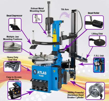 TC320 - Fully Automatic 24'' Tyre Changer