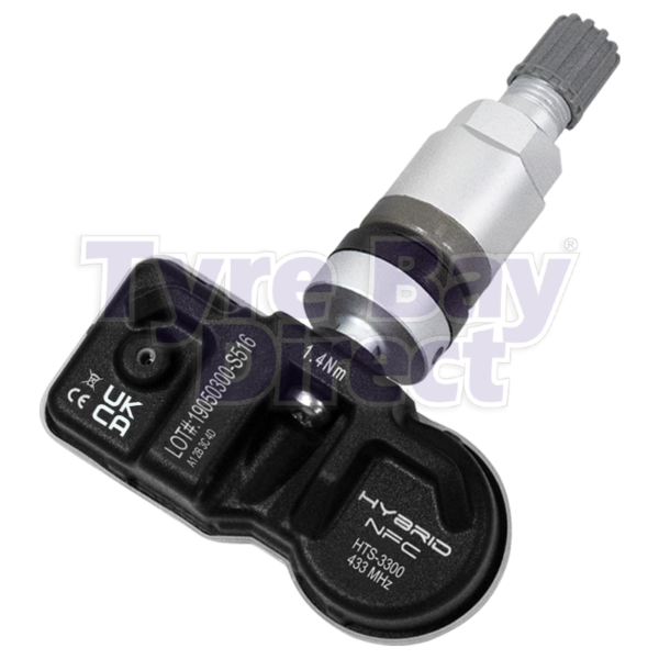 TYR-S516 T-Pro Hybrid NFC HTS-3300 Silver Clamp-in TPMS Sensor at Tyre Bay Direct