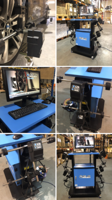 WA40 machine wheel aligner collage