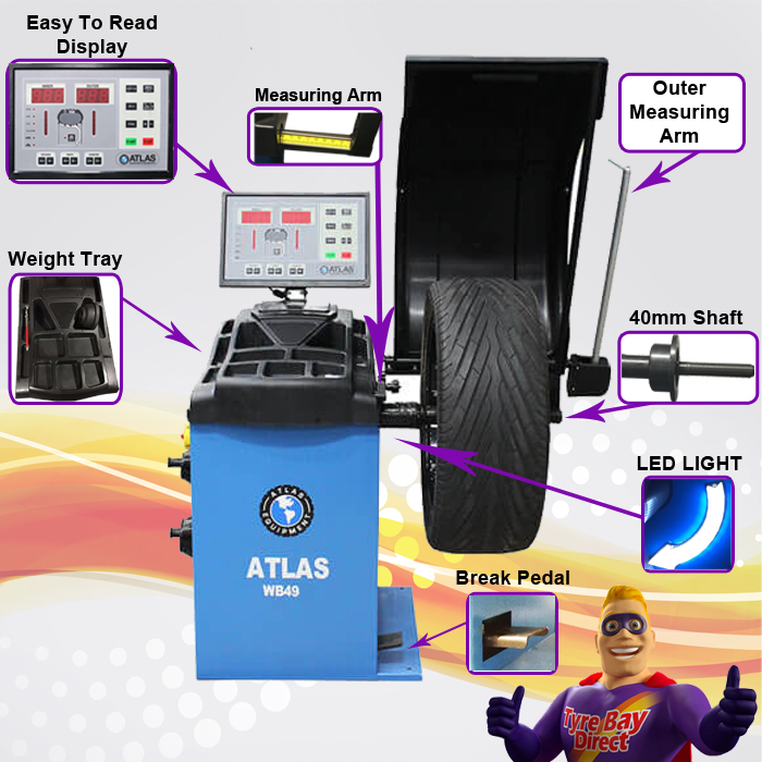 Atlas WB49 3D Wheel Balancer Wheel Balancers at Tyre Bay Direct