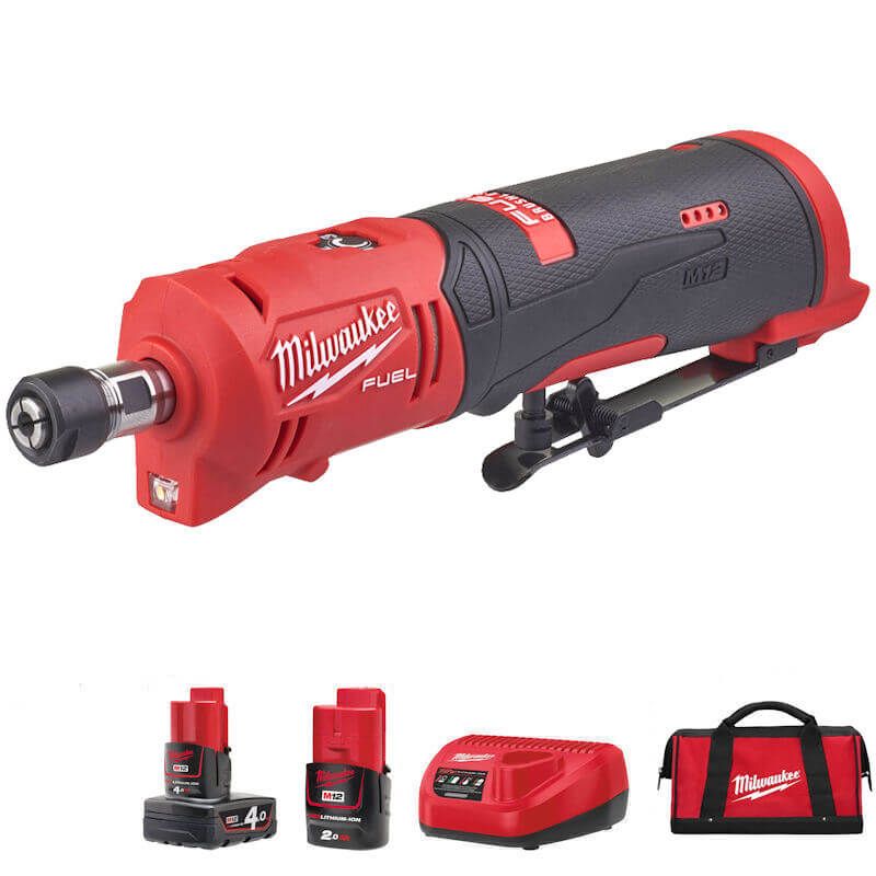 Milwaukee M12 Fuel Straight Die Grinder Kit