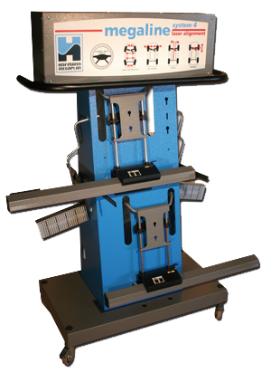 megaline system 4W laser wheel aligner facing right